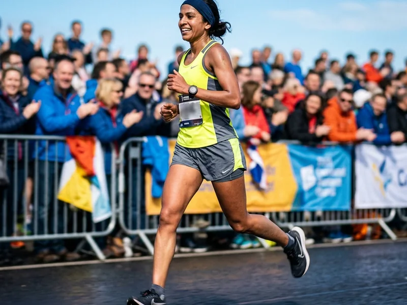 Race photos delivered by the event photographer