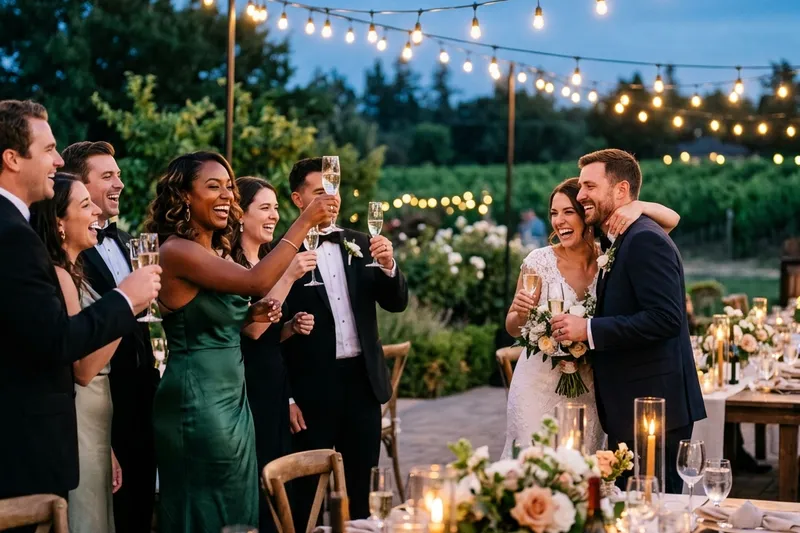 An elegant wedding reception, the kind of evening whose candids usually go unseen